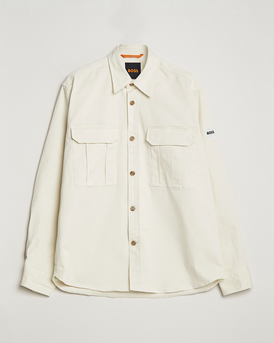 Herren | Hemden | BOSS ORANGE | Lisel Pocket Overshirt Light Beige