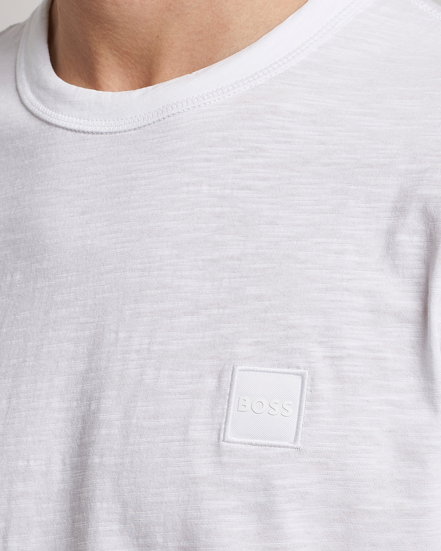 Herren | T-Shirts | BOSS ORANGE | Tegood Slub Crew Neck T-Shirt White