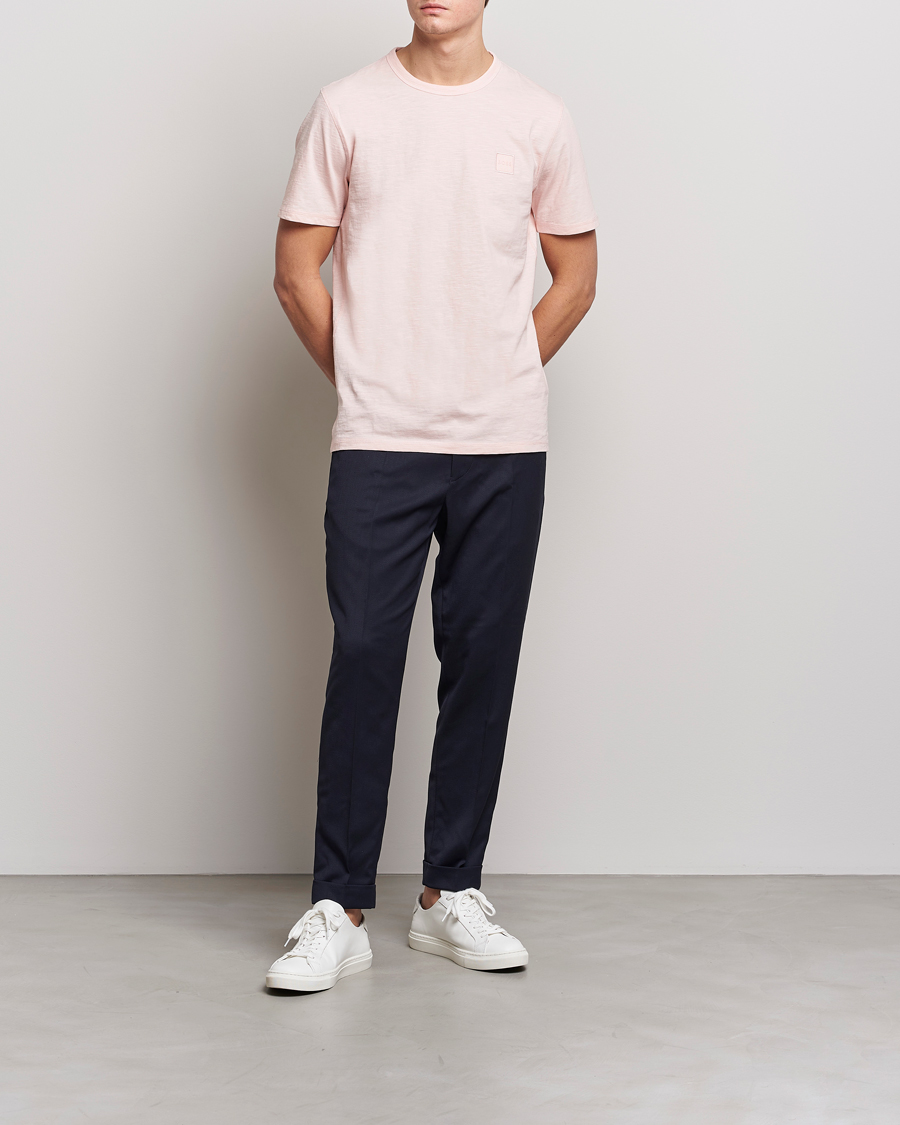 Herren | T-Shirts | BOSS ORANGE | Tegood Slub Crew Neck T-Shirt Open Pink