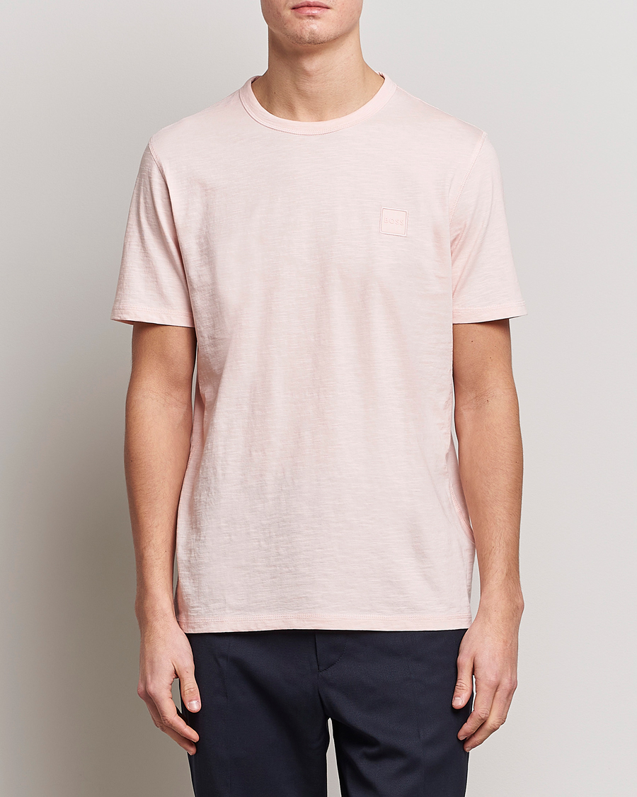 Herren | T-Shirts | BOSS ORANGE | Tegood Slub Crew Neck T-Shirt Open Pink