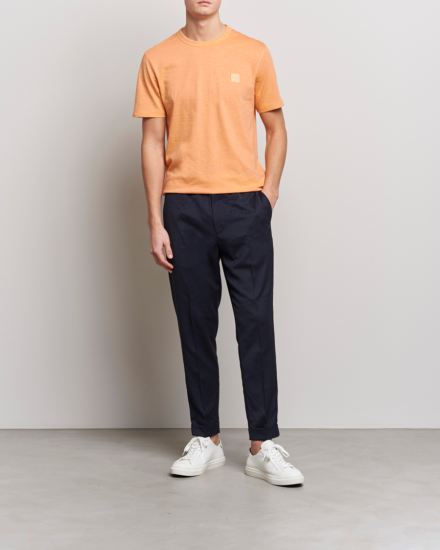 Herren | T-Shirts | BOSS ORANGE | Tegood Slub Crew Neck T-Shirt Pastel Orange