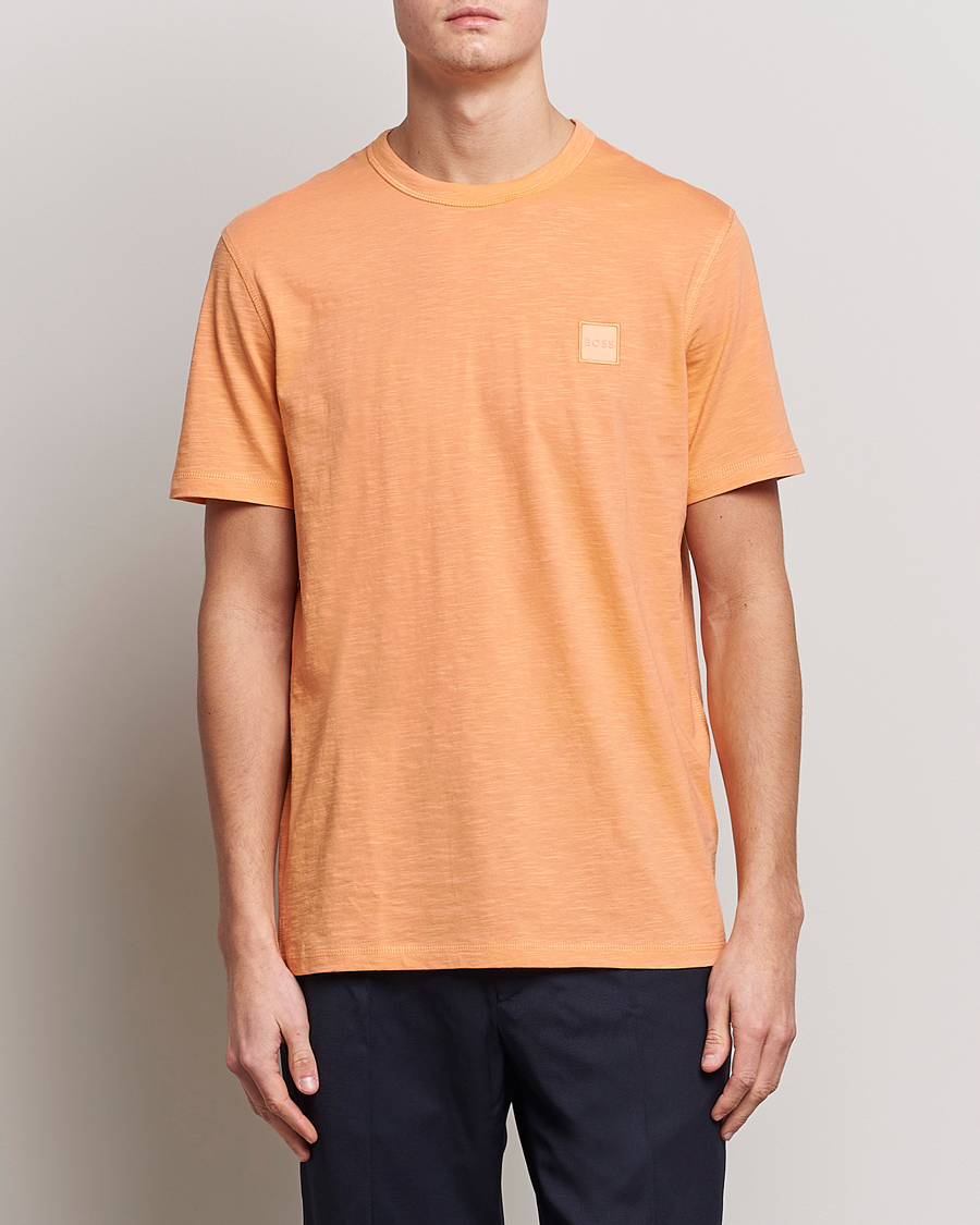 Herren | T-Shirts | BOSS ORANGE | Tegood Slub Crew Neck T-Shirt Pastel Orange