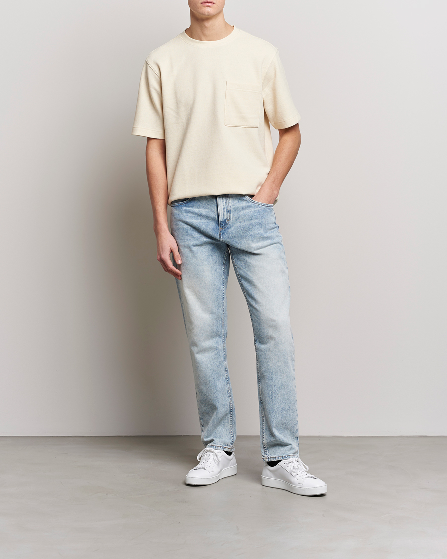 Herren | T-Shirts | BOSS ORANGE | Tempesto Knitted Crew Neck T-Shirt Light Beige