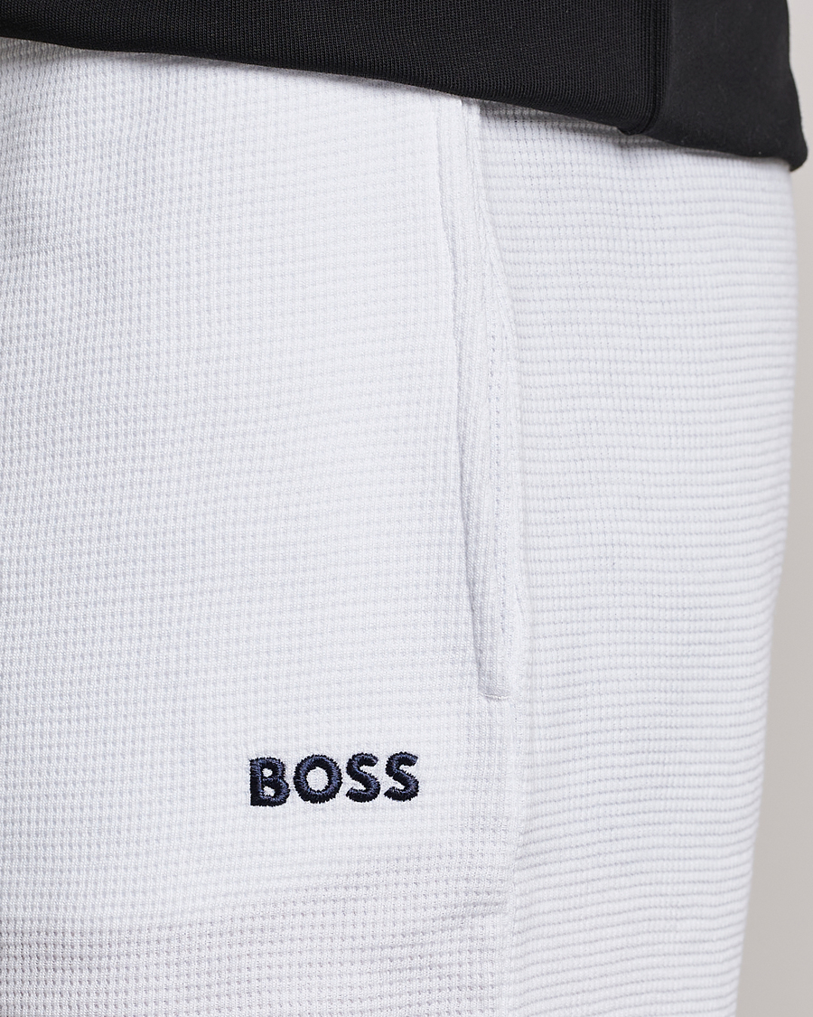 Herren | Shorts | BOSS BLACK | Waffle Logo Shorts Open White