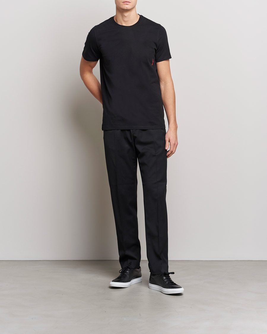 Herren | T-Shirts | HUGO | 2-Pack Logo Crew Neck T-Shirt Black