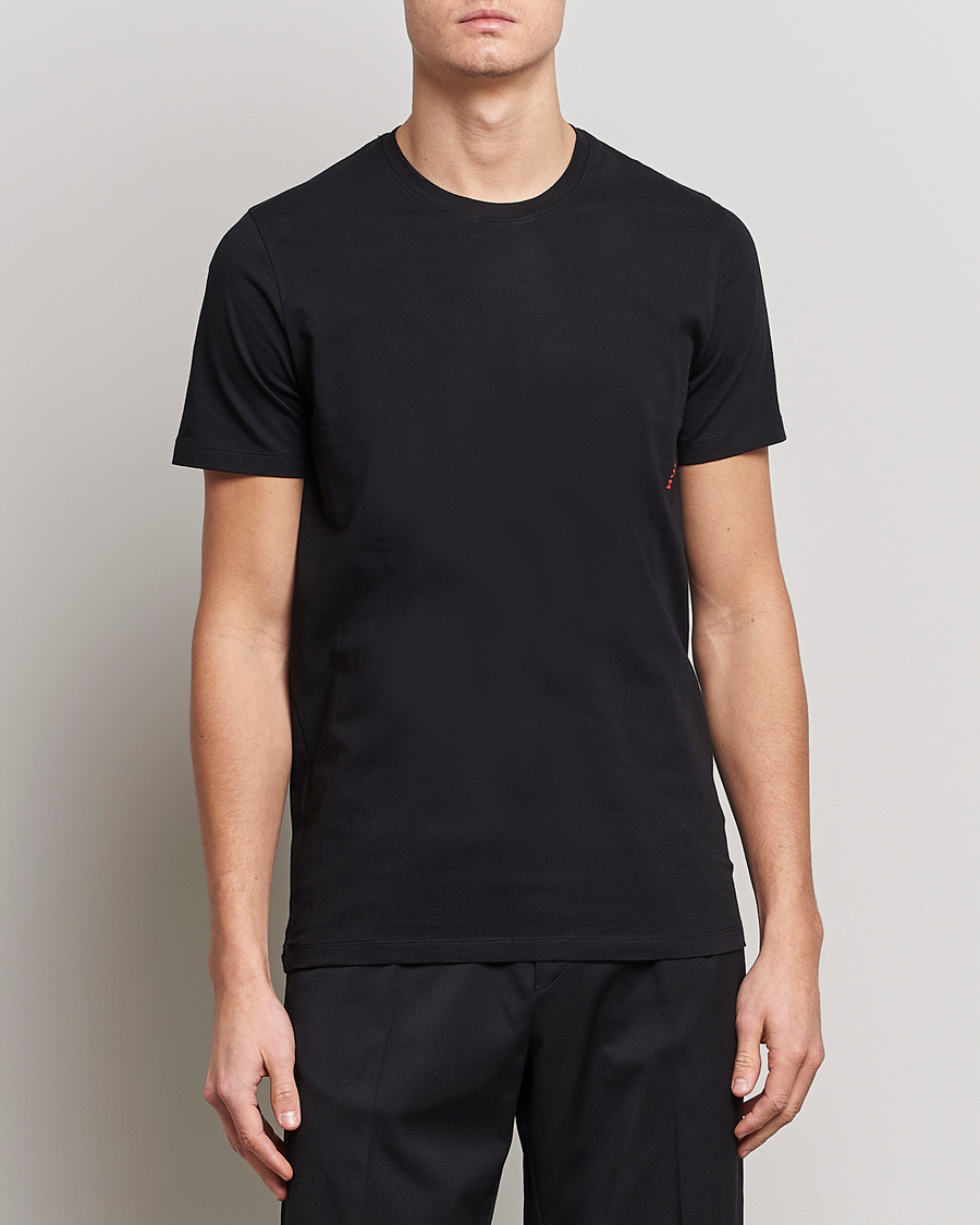 Herren | T-Shirts | HUGO | 2-Pack Logo Crew Neck T-Shirt Black