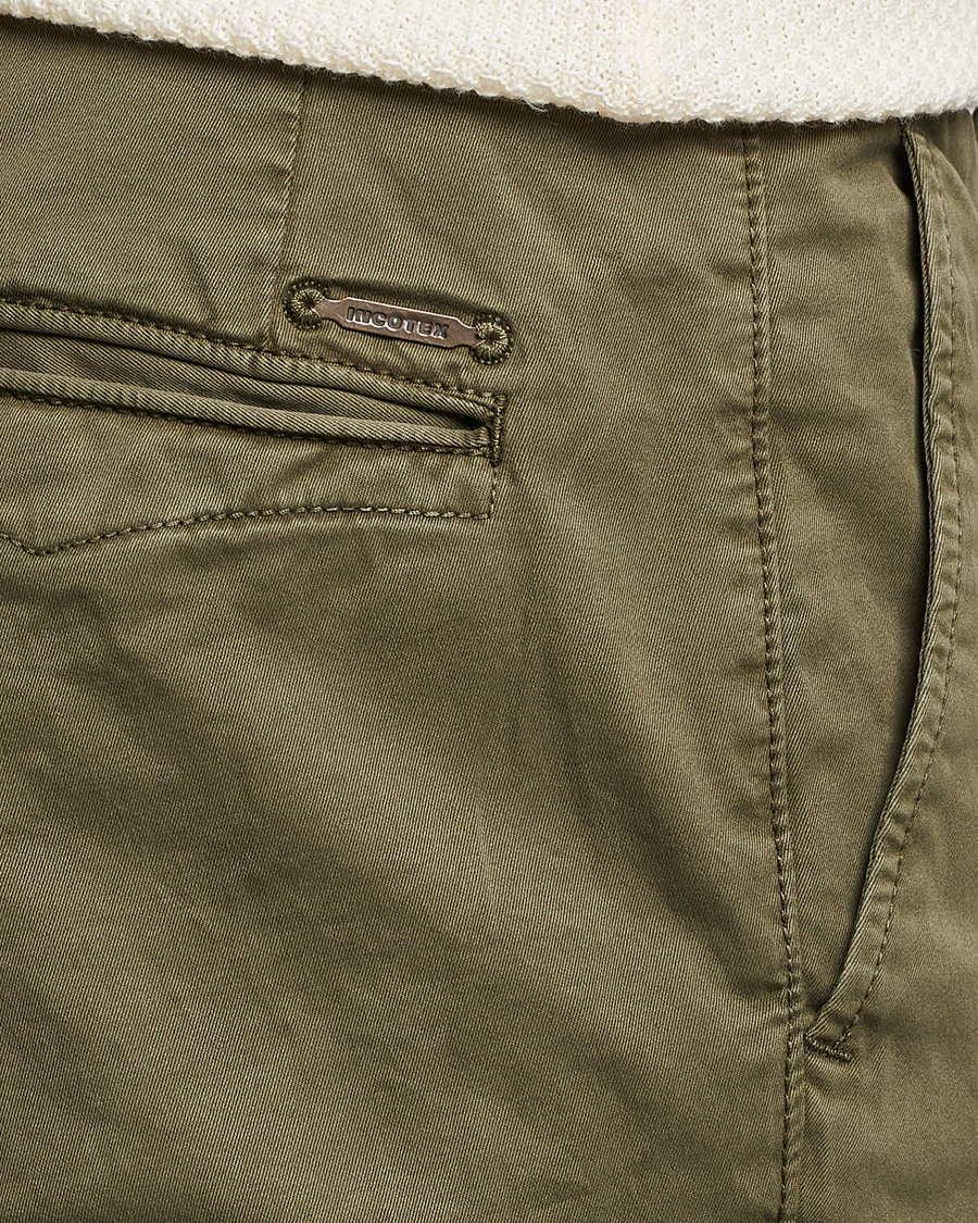 Herren | Hosen | Incotex | Slim Fit Garment Dyed Slacks Olive