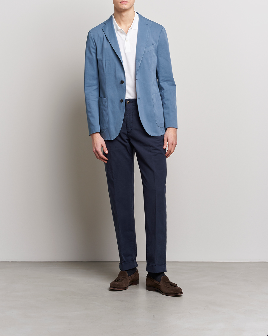 Herren | Hosen | Incotex | Regular Fit Cotton Stretch Slacks Navy