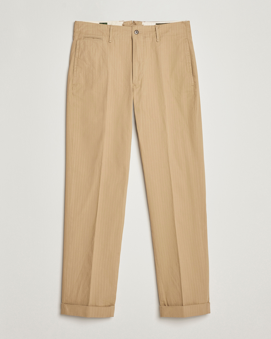 Herren | Hosen | Incotex | Regular Fit Herringbone Chinos Khaki