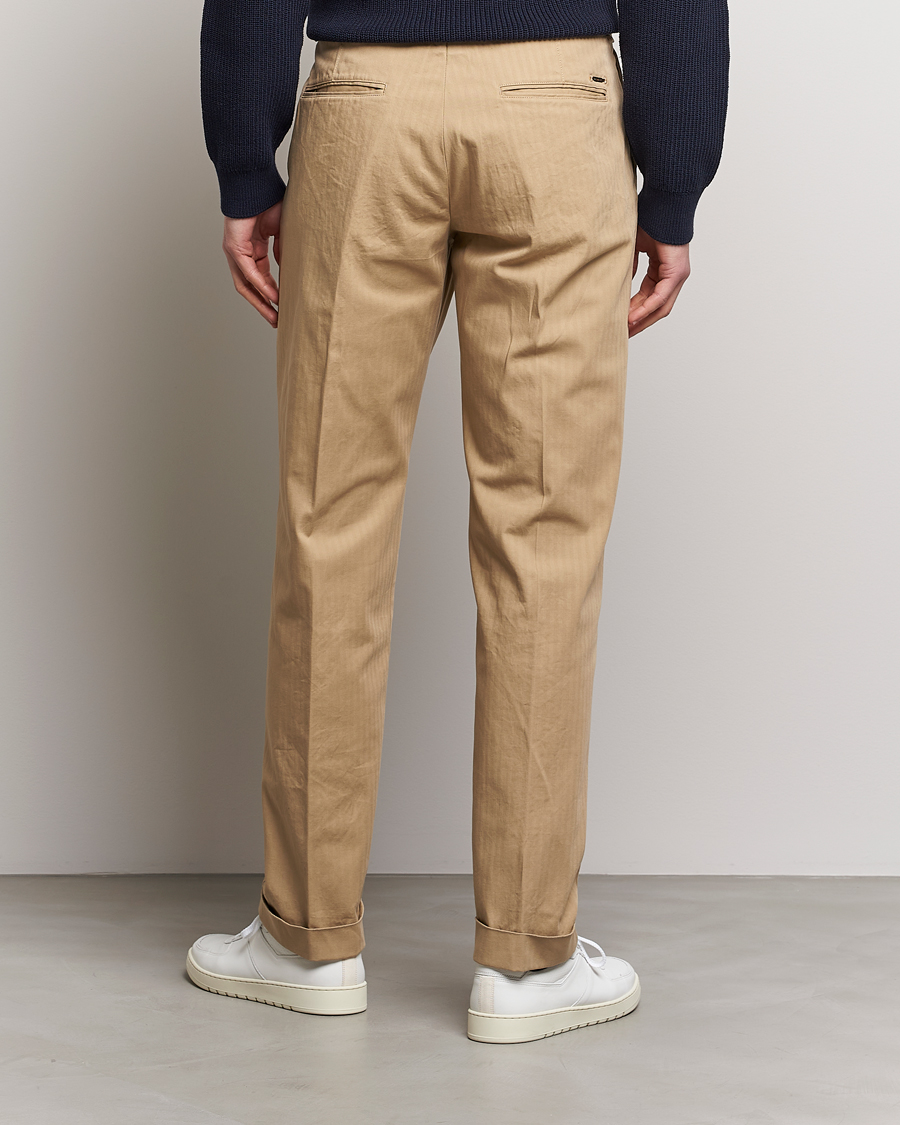 Herren | Hosen | Incotex | Regular Fit Herringbone Chinos Khaki