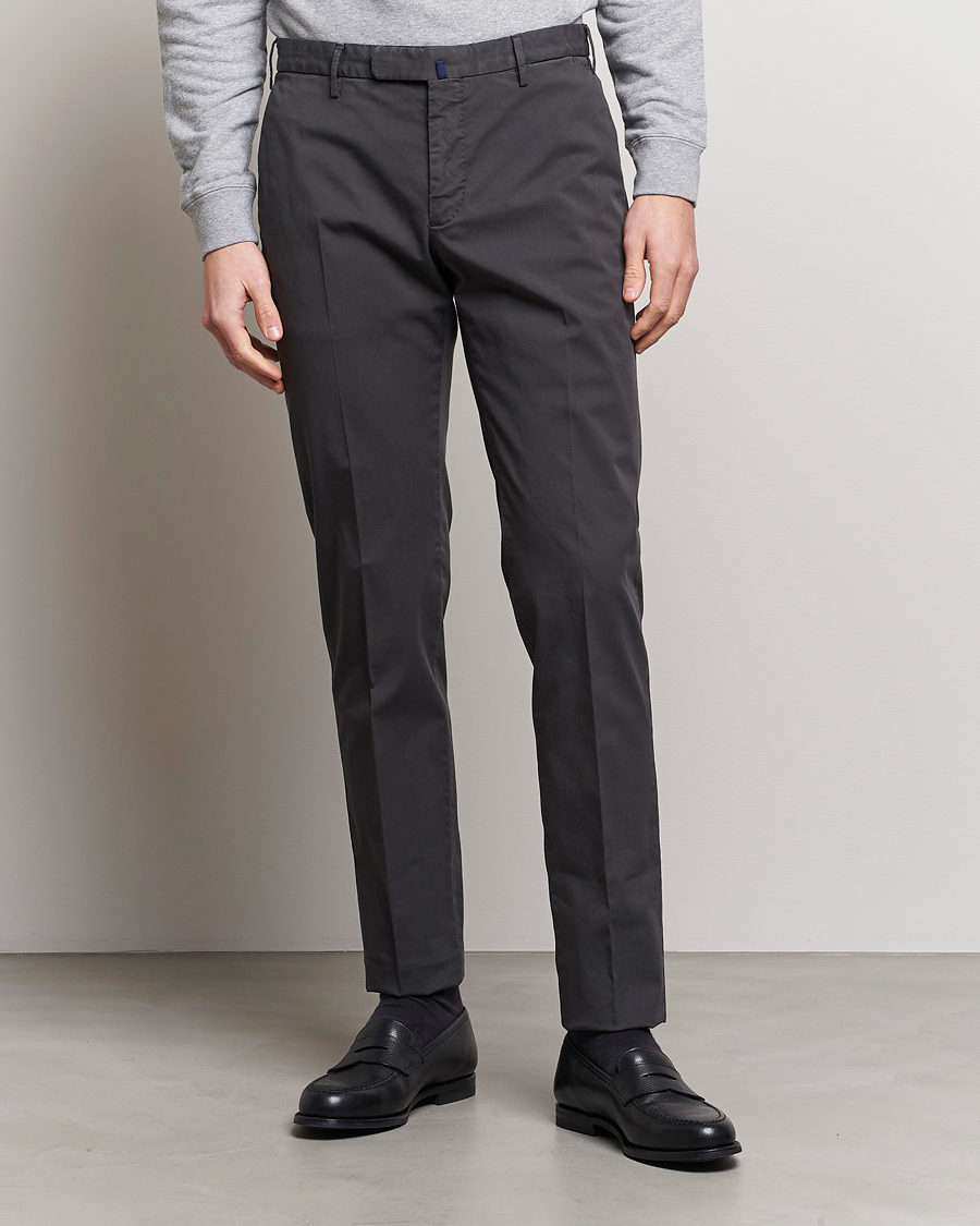 Herren | Hosen | Incotex | Slim Fit Comfort Chinos Charcoal