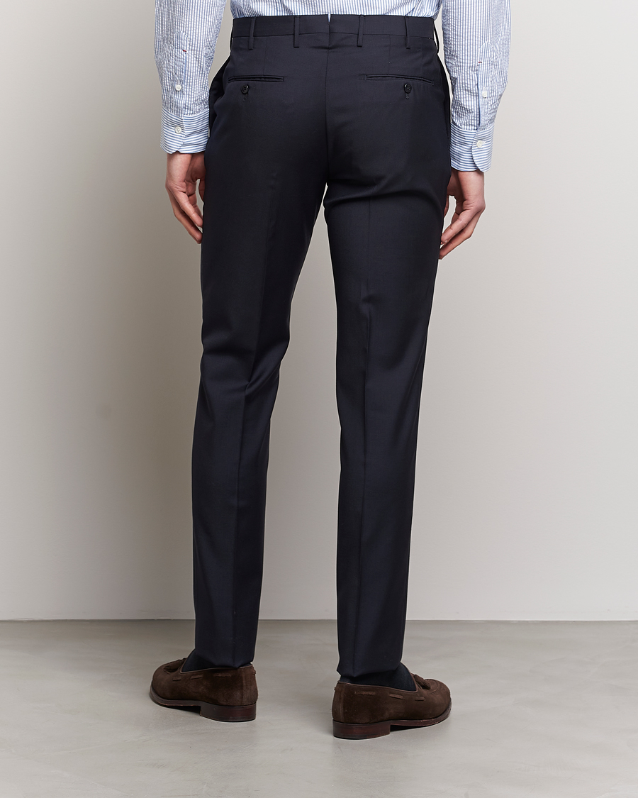 Herren | Hosen | Incotex | Slim Fit Tropical Wool Trousers Navy