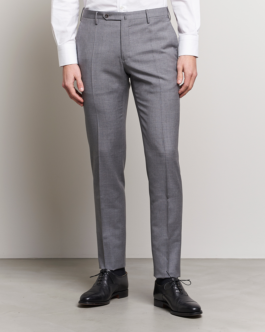 Herren | Hosen | Incotex | Slim Fit Tropical Wool Trousers Light Grey