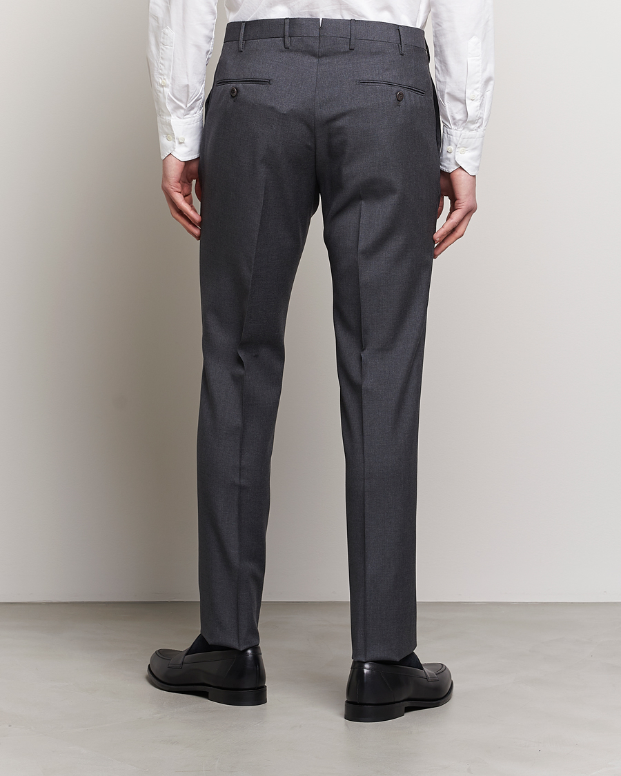 Herren | Hosen | Incotex | Slim Fit Tropical Wool Trousers Dark Grey