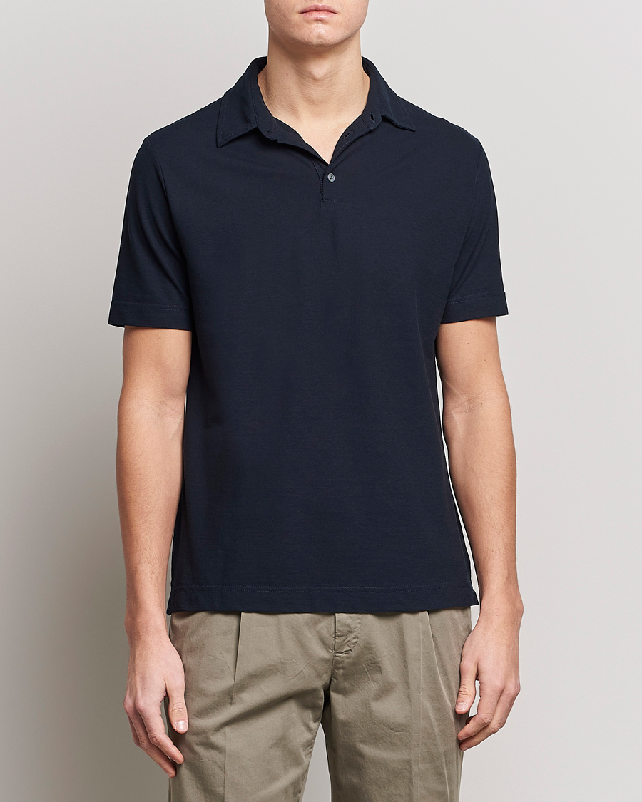 Herren | Poloshirts | Zanone | Ice Cotton Polo Navy