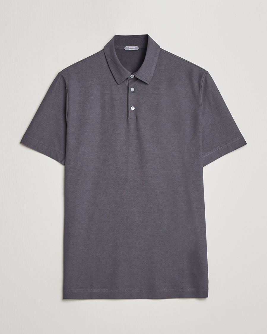 Herren | Poloshirts | Zanone | Ice Cotton Polo Dark Grey