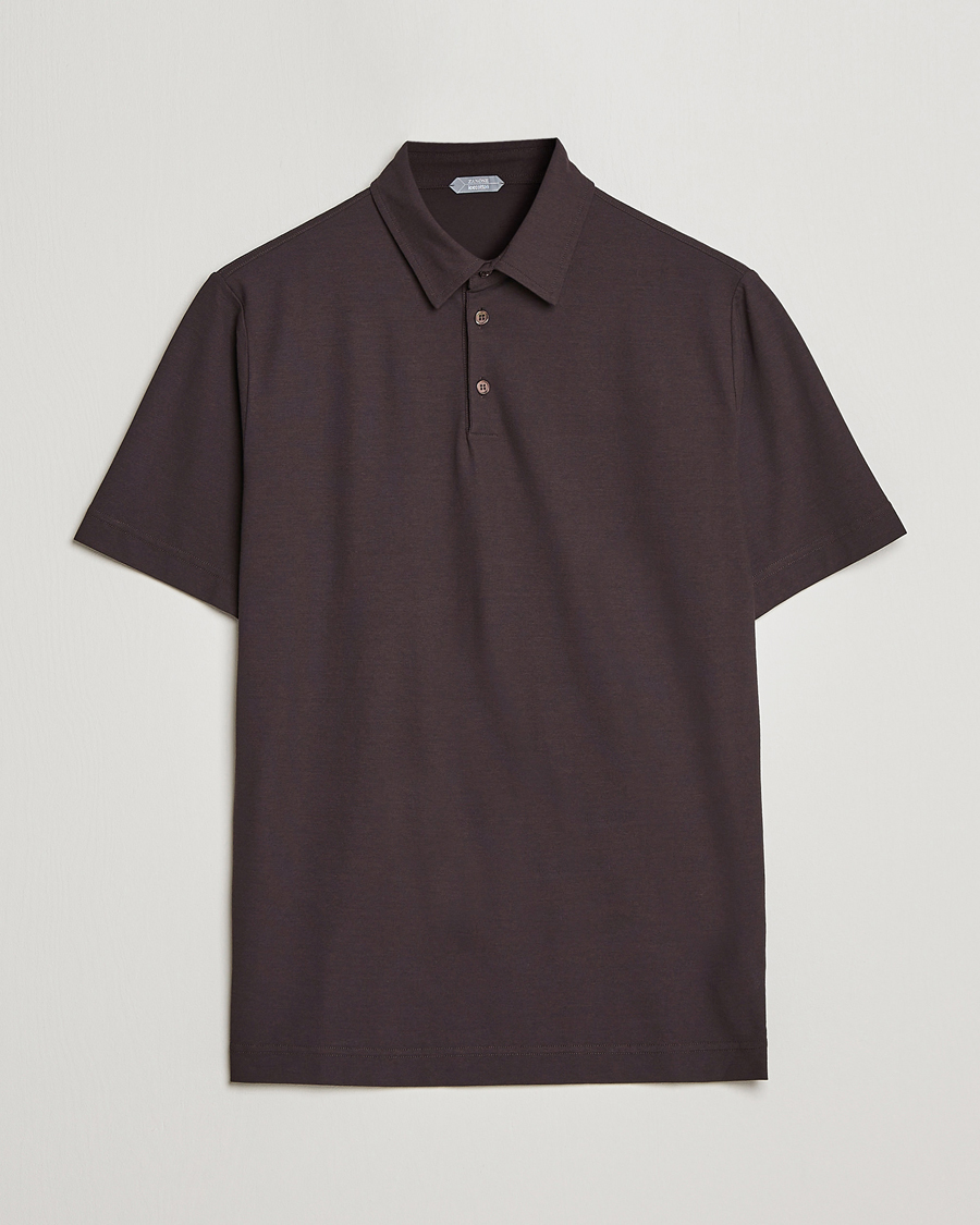 Herren | Poloshirts | Zanone | Ice Cotton Polo Dark Brown