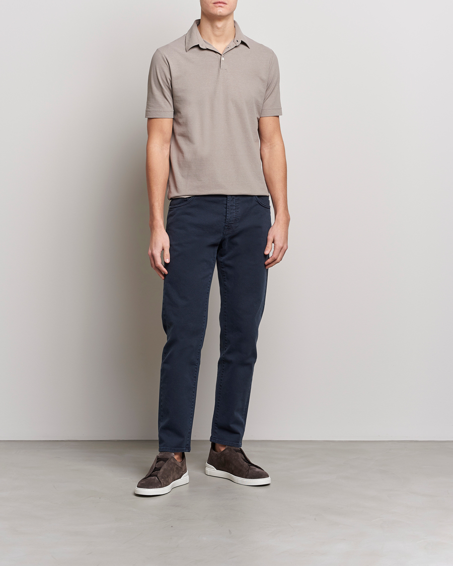 Herren | Poloshirts | Zanone | Ice Cotton Polo Beige