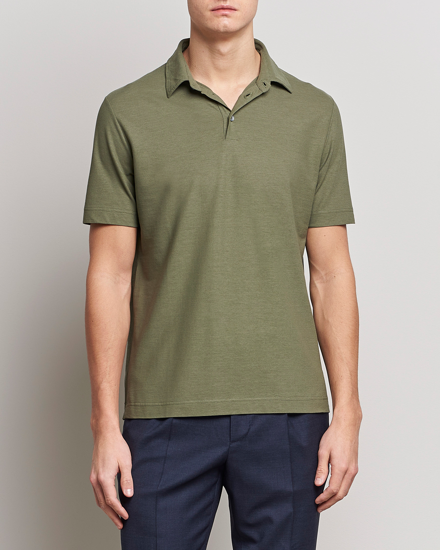 Herren | Poloshirts | Zanone | Ice Cotton Polo Olive