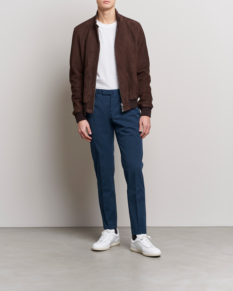 Herren | Hosen | Incotex | Slim Fit Chinolino Trousers Navy