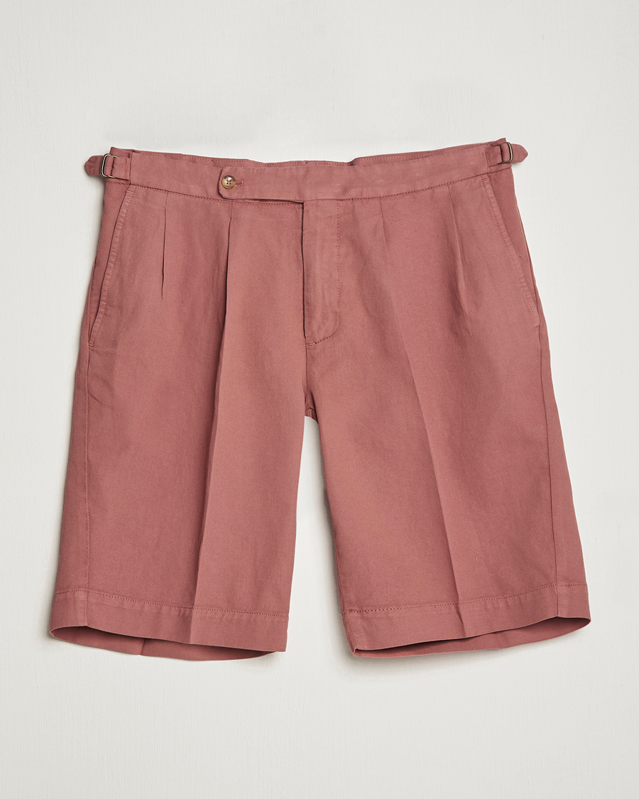 Herren | Shorts | Incotex | Pleated Chinolino Shorts Brick