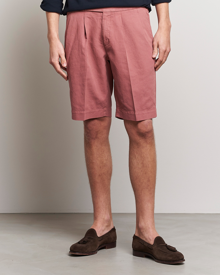 Herren | Shorts | Incotex | Pleated Chinolino Shorts Brick