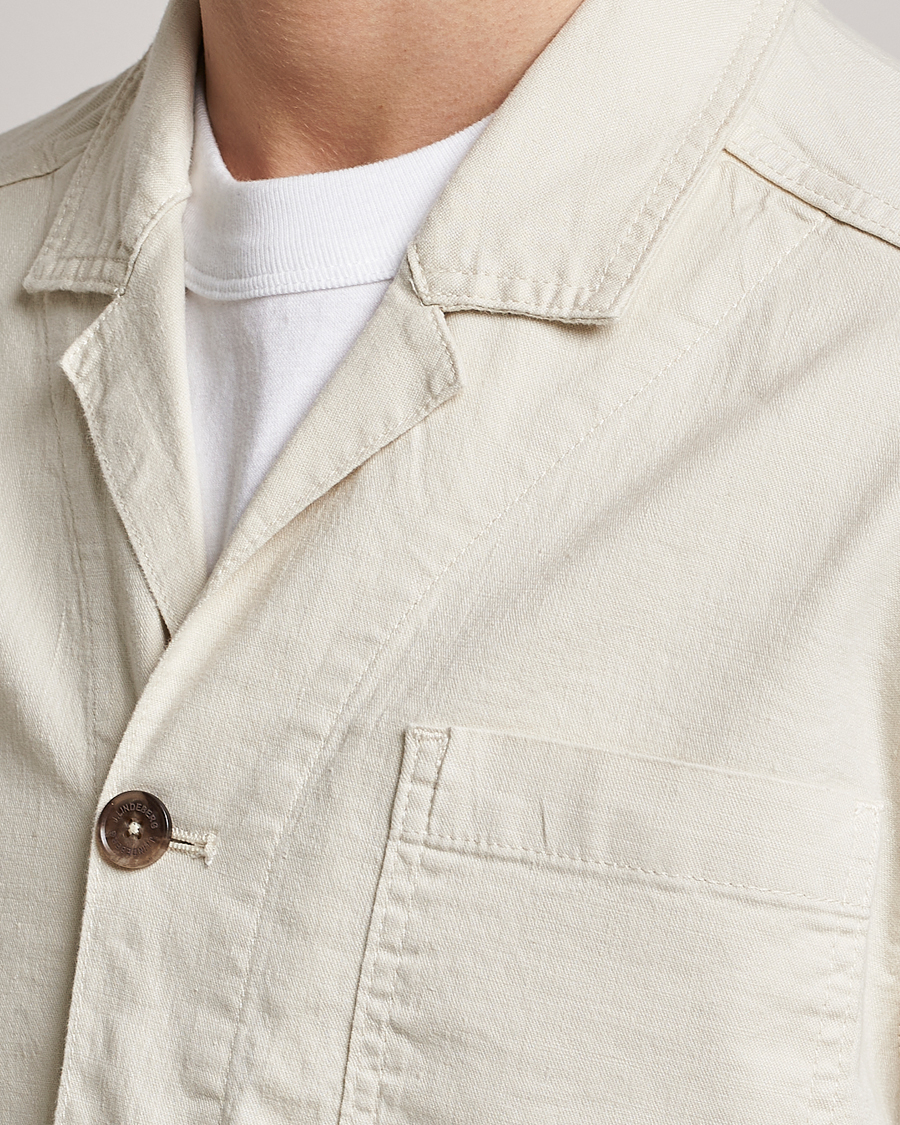 Herren | Hemden | J.Lindeberg | Errol Linen/Cotton Workwear Overshirt Turtledove