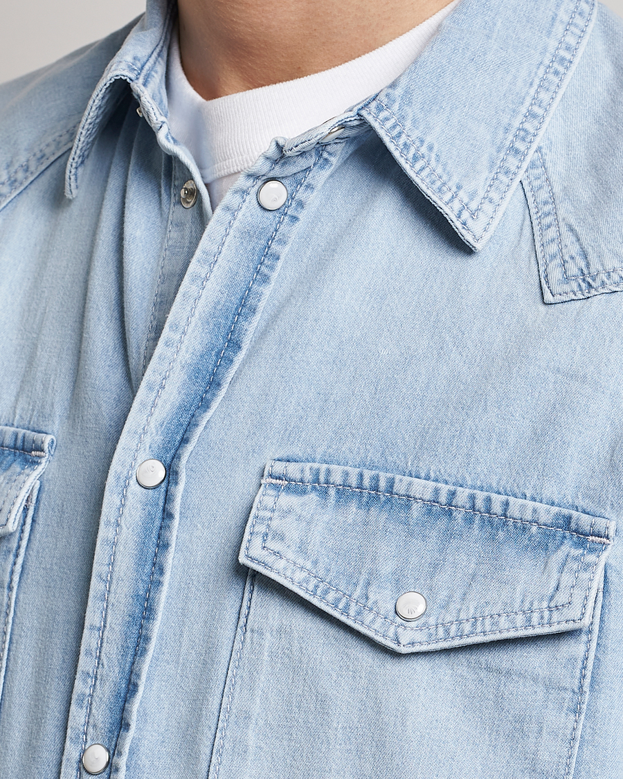 Herren | Hemden | J.Lindeberg | Carson Denim Shirt Light Blue