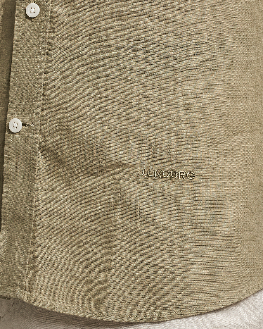 Herren | Hemden | J.Lindeberg | Slim Fit Clean Linen Shirt Aloe