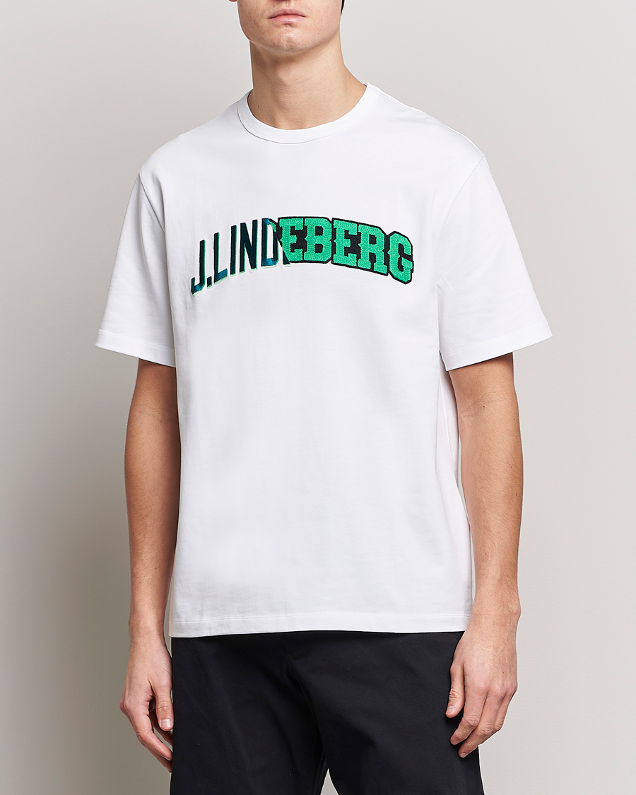Herren | T-Shirts | J.Lindeberg | Camilo Graphic Heavy T-Shirt White