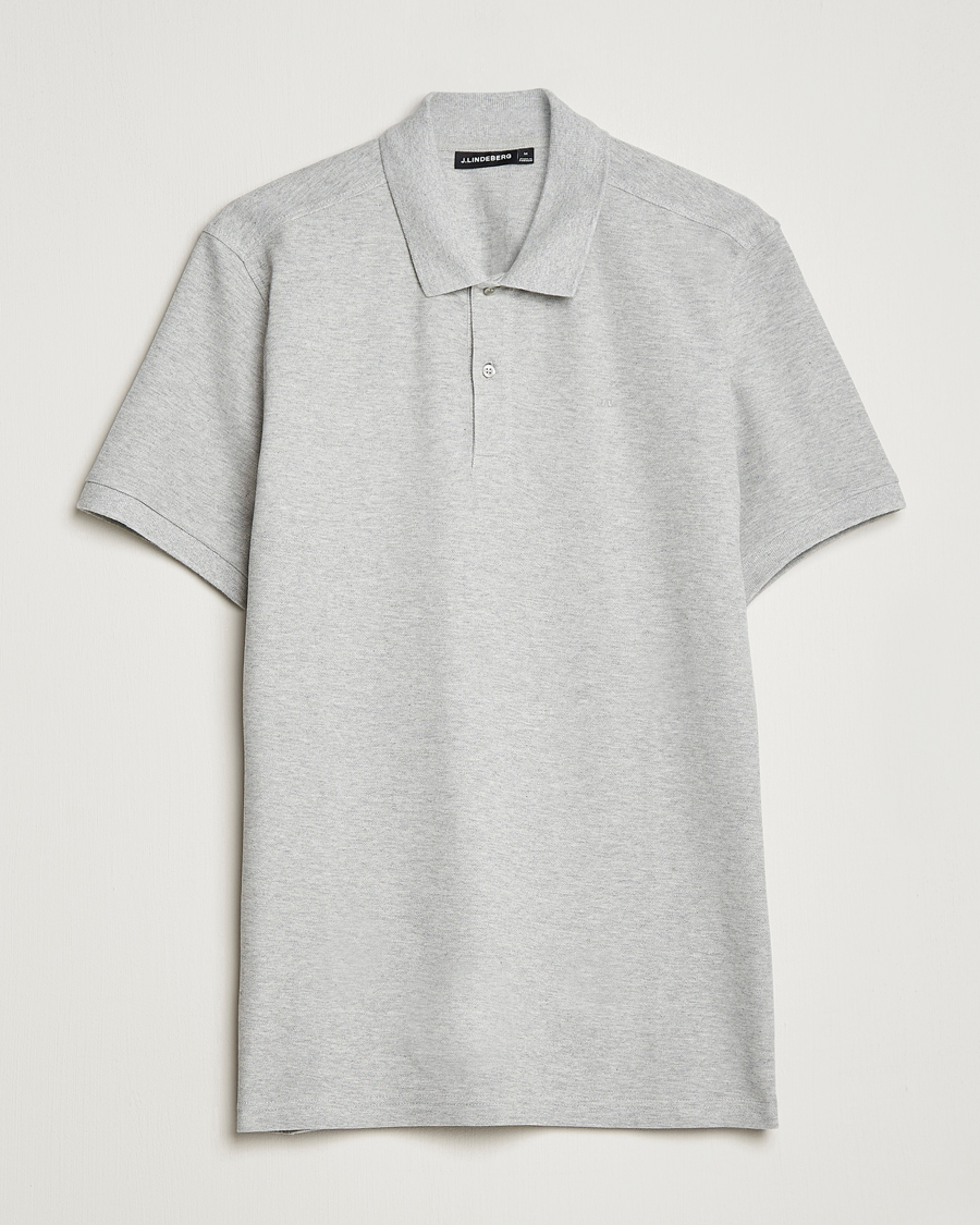 Herren | Poloshirts | J.Lindeberg | Troy Clean Polo Light Grey Melange