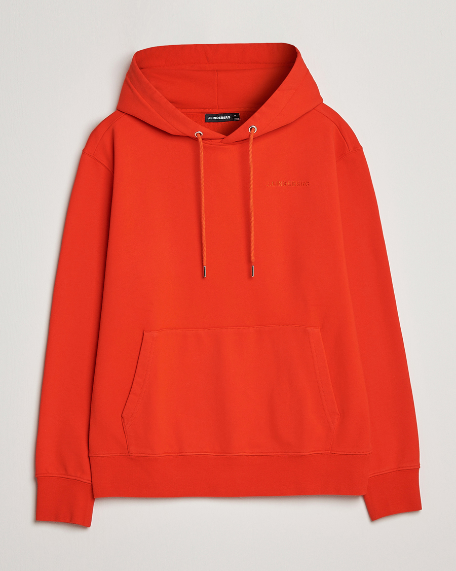 Herren | Pullover | J.Lindeberg | Chip Cotton Hoodie Fiery Red