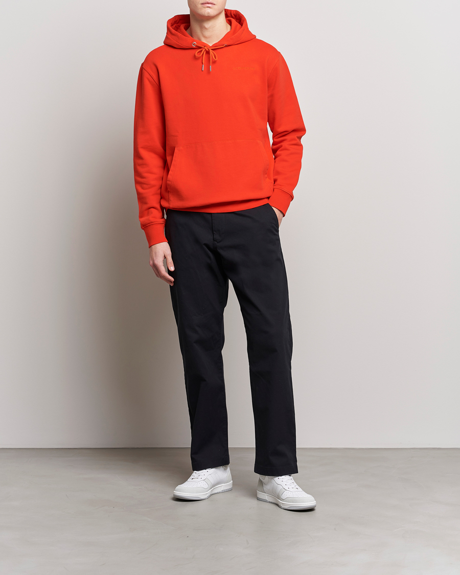Herren | Pullover | J.Lindeberg | Chip Cotton Hoodie Fiery Red