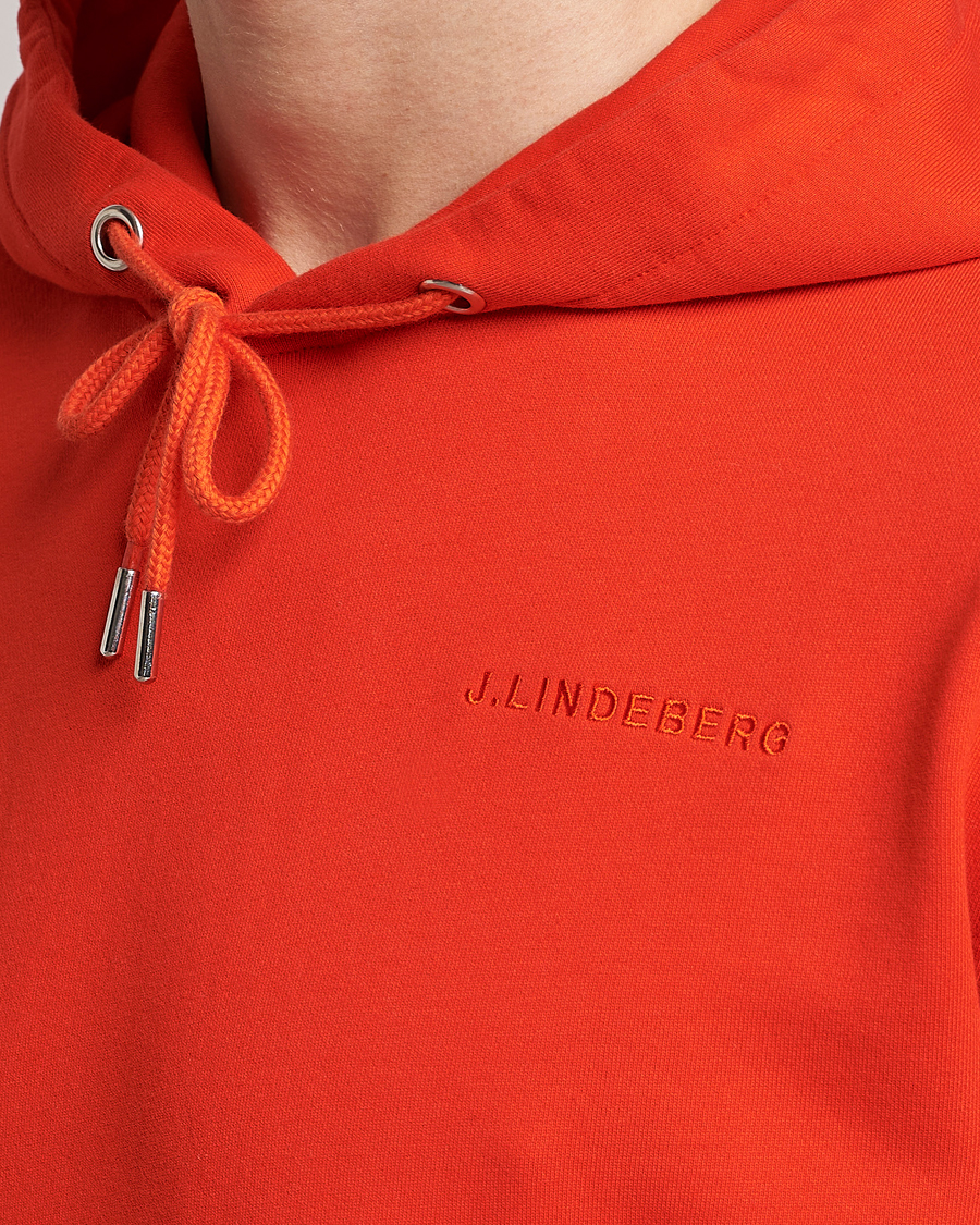 Herren | Pullover | J.Lindeberg | Chip Cotton Hoodie Fiery Red