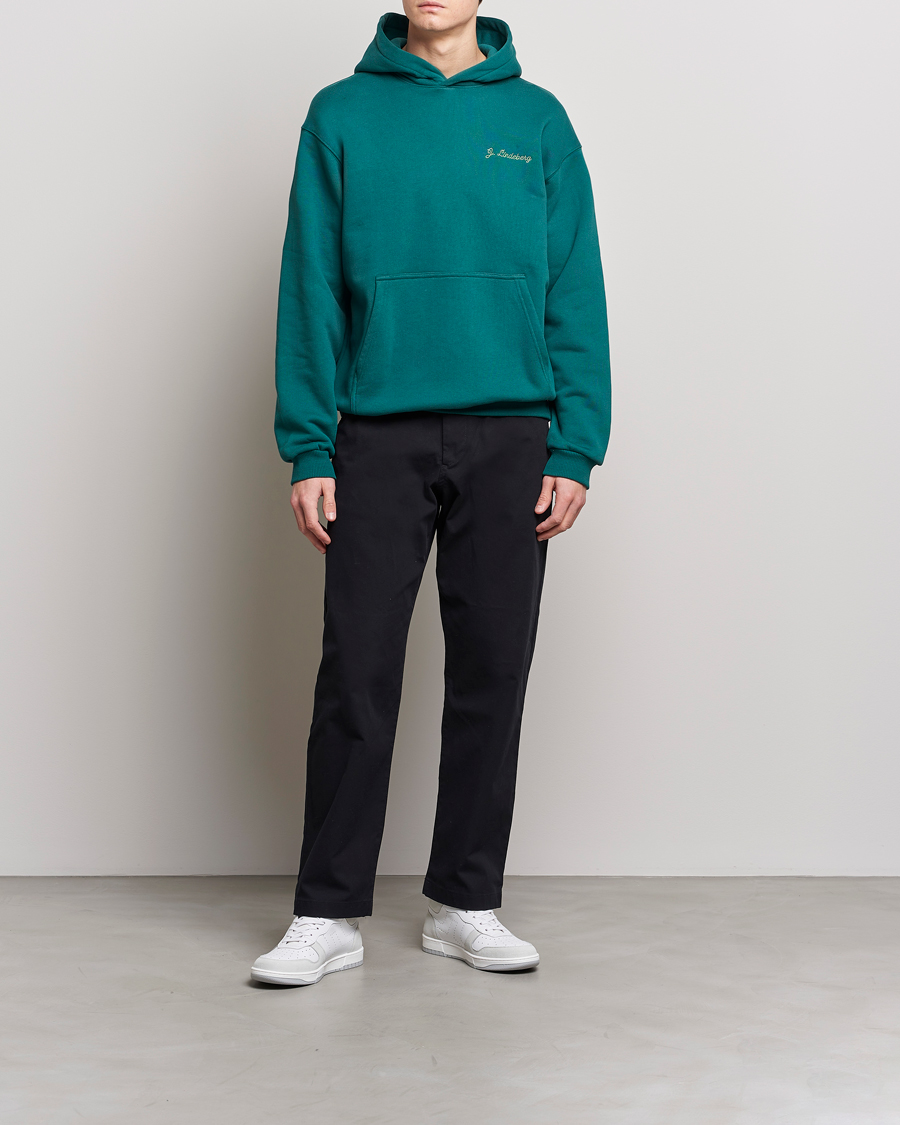 Herren | Pullover | J.Lindeberg | Karson Graphic Organic Cotton Hoodie Rain Forest