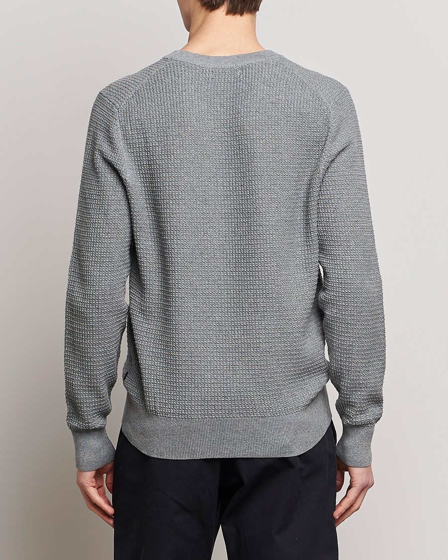 Herren | Pullover | J.Lindeberg | Arthur Structure Organic Cotton Crew Neck Light Grey
