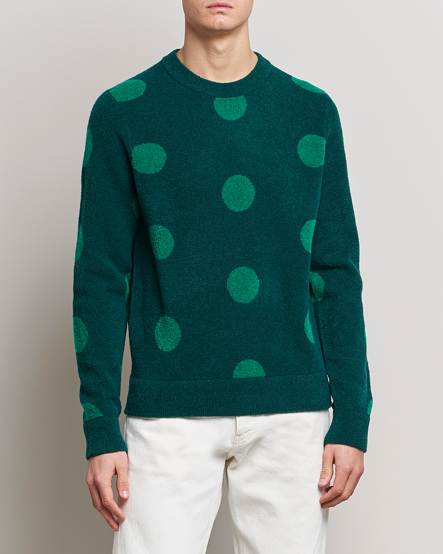 Herren | Pullover | J.Lindeberg | Dotte Hairy Jacquard Crewneck Rain Forest