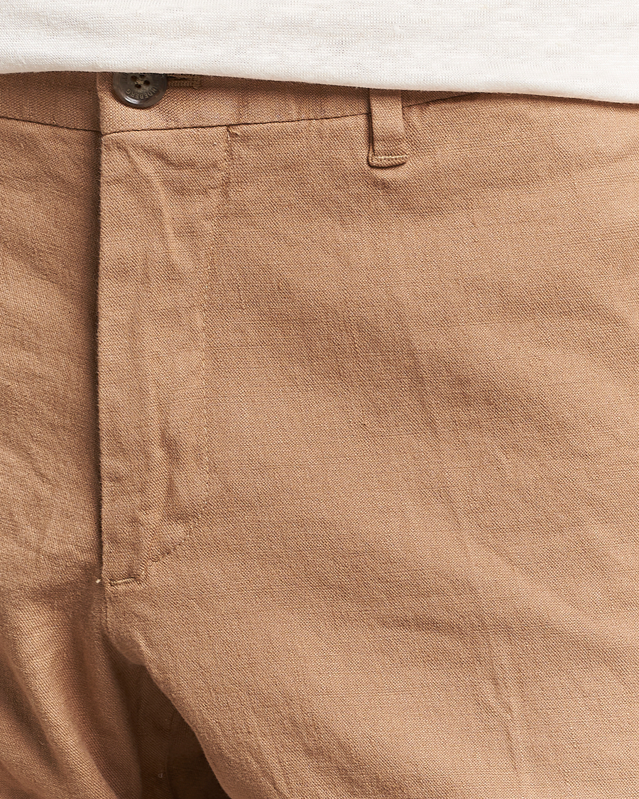 Herren | Hosen | J.Lindeberg | Grant Stretch Cotton/Linen Trousers Tiger Brown