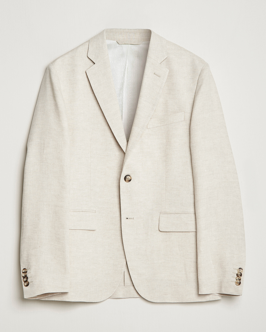Herren | Sakkos | J.Lindeberg | Hopper Super Linen Blazer Safari Beige