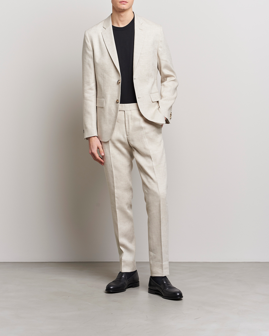 Herren | Sakkos | J.Lindeberg | Hopper Super Linen Blazer Safari Beige