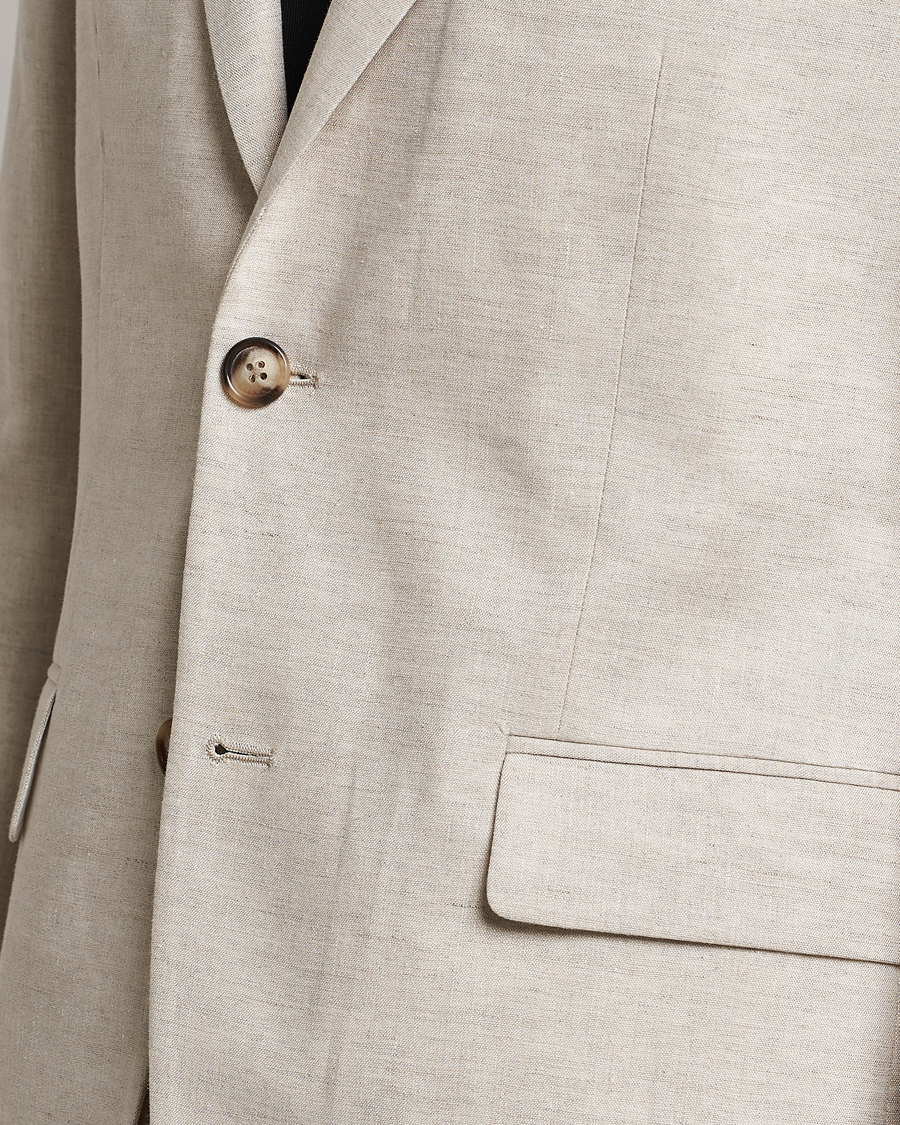 Herren | Sakkos | J.Lindeberg | Hopper Super Linen Blazer Safari Beige