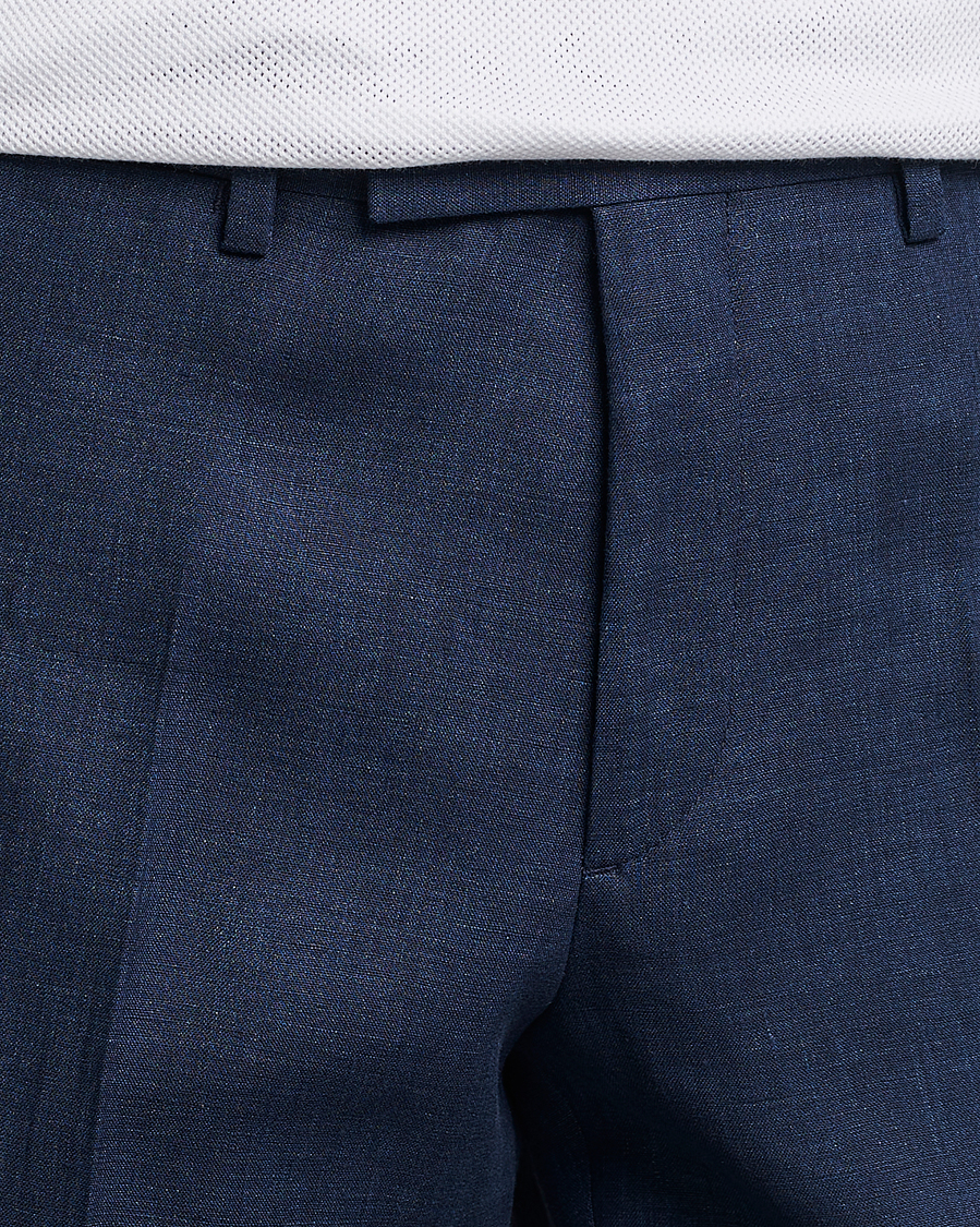 Herren | Hosen | J.Lindeberg | Grant Super Linen Trousers Blue Indigo