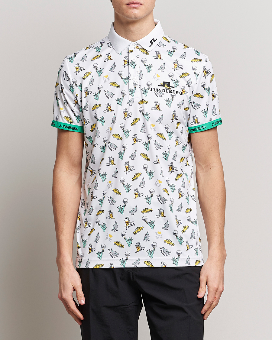 Herren | Poloshirts | J.Lindeberg | KV PGA Printed Jersey Polo White
