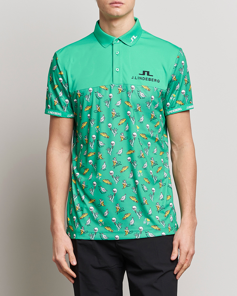 Herren | Poloshirts | J.Lindeberg | Jeff PGA TX Jersey Polo Blarney Green