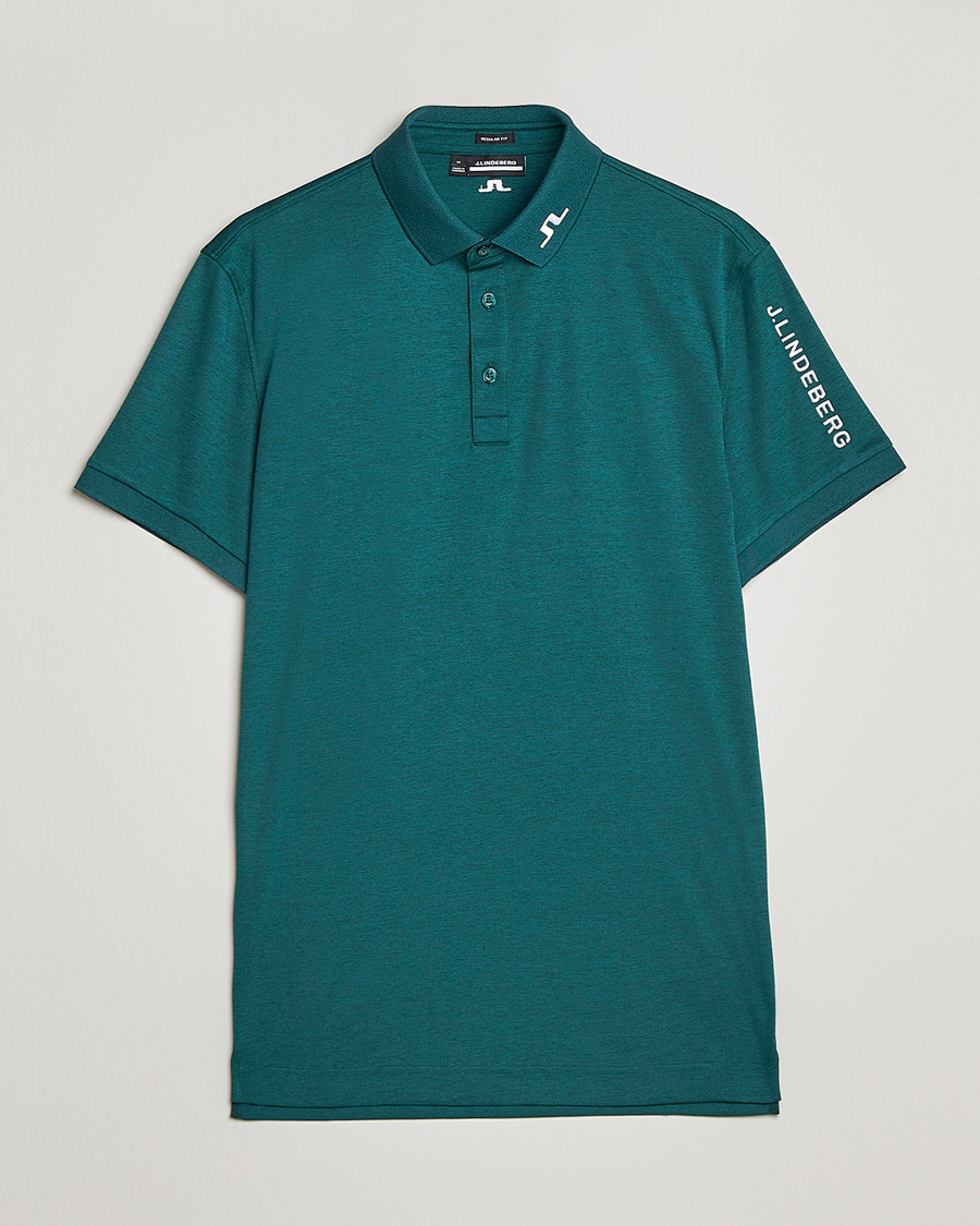 Herren | Poloshirts | J.Lindeberg | Tour Tech Regular Fit Polo Rain Forest Melange