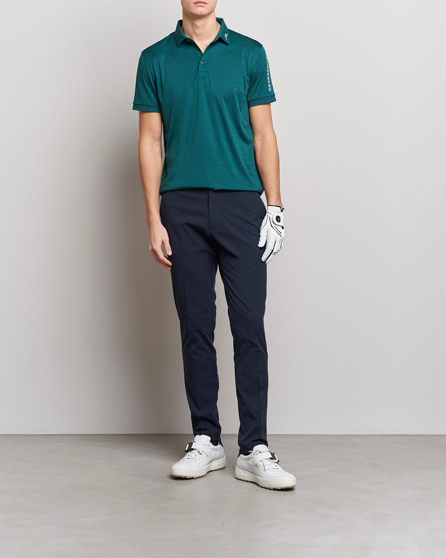 Herren | Poloshirts | J.Lindeberg | Tour Tech Regular Fit Polo Rain Forest Melange