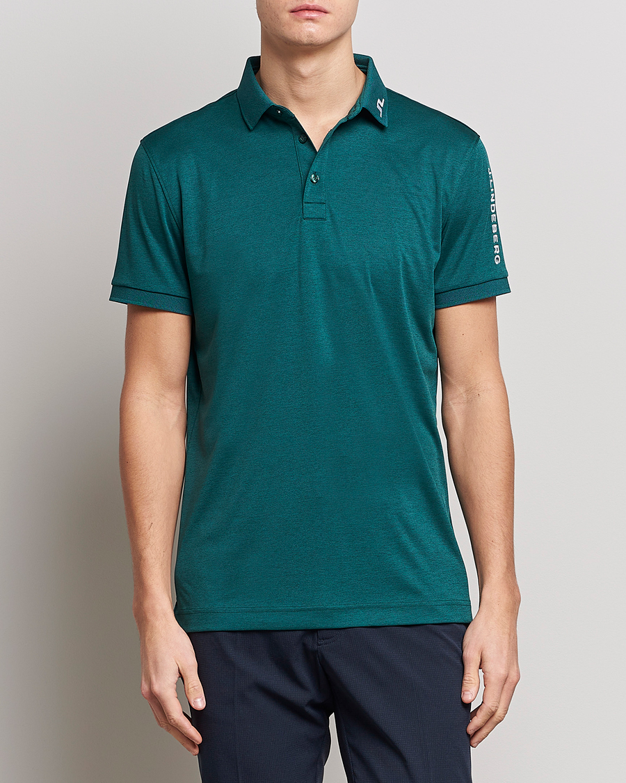 Herren | Poloshirts | J.Lindeberg | Tour Tech Regular Fit Polo Rain Forest Melange