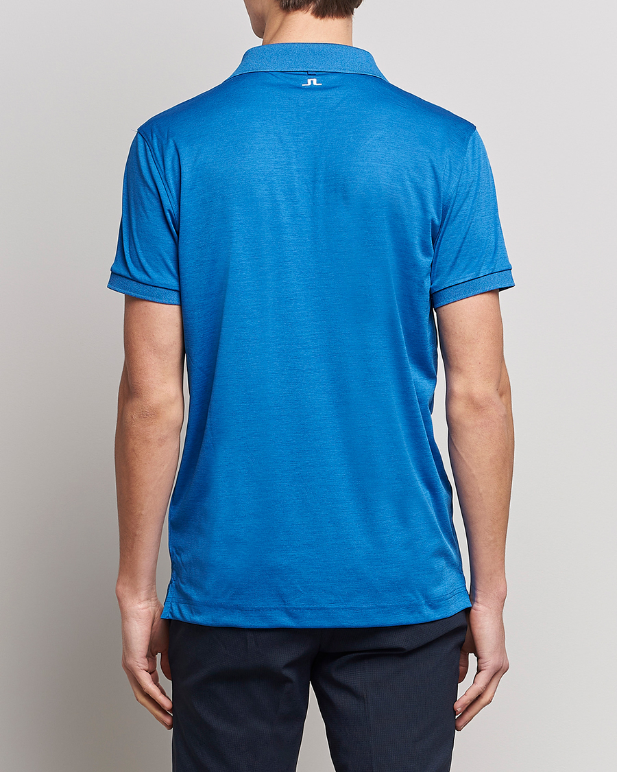 Herren | Poloshirts | J.Lindeberg | Tour Tech Regular Fit Polo Lapis Blue Melange
