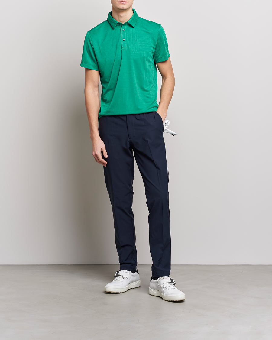 Herren | Poloshirts | J.Lindeberg | Alfred Mesh Jacquard Regular Fit Polo Bosphorus