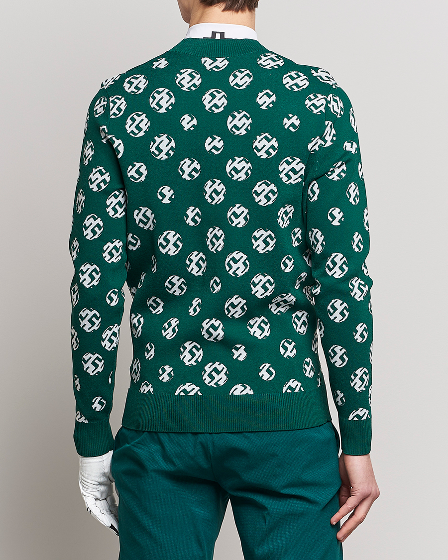 Herren | Pullover | J.Lindeberg | Gus Jaccquard Knitted Sweater Rain Forest